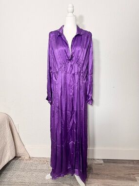 Forte Forte V-neck silk maxi dress